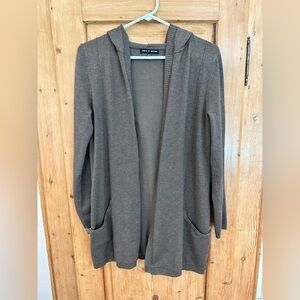 Cable & Gauge Open Front Cardigan Olive Green Size Medium